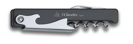 3 CLAVELES CORKSCREW WITH POCKRTKNIFE