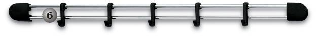 STAINLESS STEEL HANGER WITH POLYPROPYLENE HANDLE.