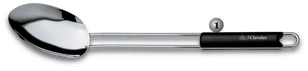 STAINLESS STEEL SPOON WITH POLYPROPYLENe HANDLE.