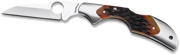 Spyderco pocket knives, kiwi brown bone