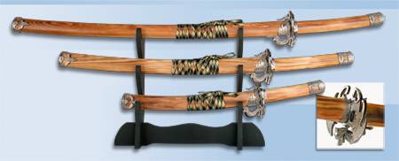 SET OF SAMURAIS OF CARBON STEEL