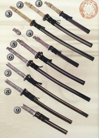KATANA MARFIL, WAKIZASHI MARFIL AND TANTO MARFIL