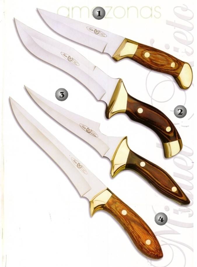 Nieto mount knives with handle of stamina wood