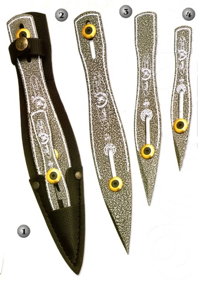 Nieto throwers knives with blade of 420c steel and epoxy paint