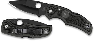 Native pocket knife with black blade
