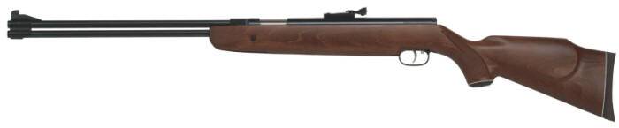Fixed barrel Weihrauch HW 77 air rifle with american hardwood stock.