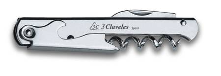 3 CLAVELES NICKEL-PLATED CORKSCREW