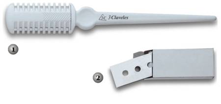 CORTAPELO Y CUCHILLAS PARA INTERCAMBIARLAS 3 CLAVELES
