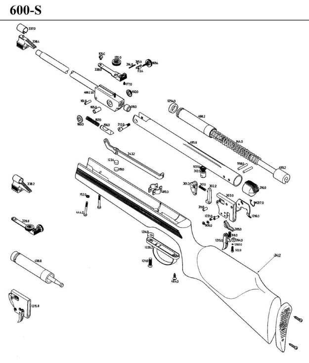 Carabina Gamo 600-S de aire comprimido de alta potencia.