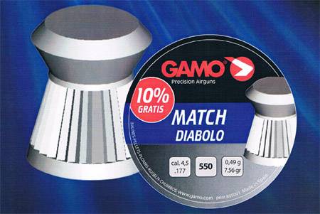 BALIN MATCH DIABOLO PARA CARABINAS Y PISTOLAS
