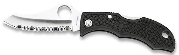 Navaja Jester Spyderco con la hoja de acero AUS-6
