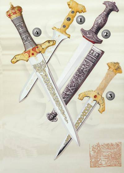 DAGA DE NABUCODONOSOR, DAGA DE HOLBEIN, DAGA VIKINGA Y DAGA IMPERIAL