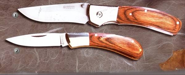 Navajas magnum viking con las cachas de madera prensada