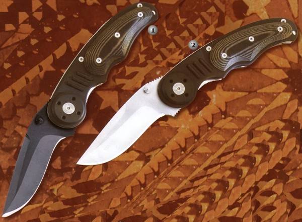 Navaja Magnum borderline con el mango de  aluminio combinado con cachas de mikarta