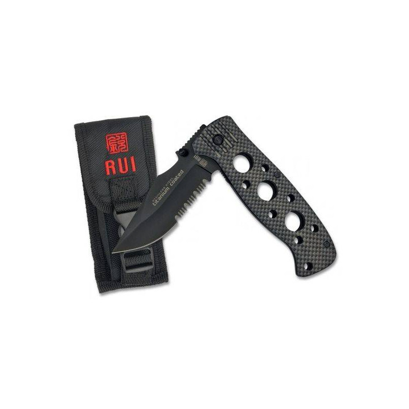 RUI COUTEAU DE POCHE TACTIQUE.FOURREAU.LAME 8.5 CM