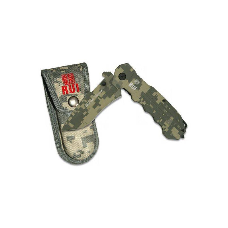 COUTEAU TACTIQUE RUI.ACU. FOURREAU.DRAP9.3CM