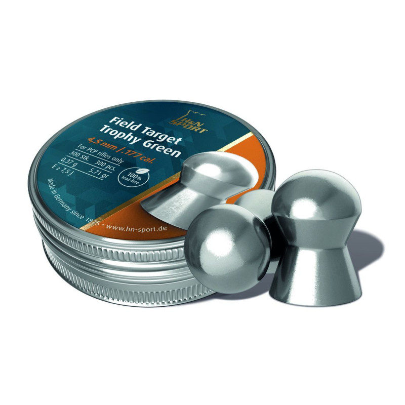 H&N Field&Target Trophy Green 4,5MM (300) Lead Free