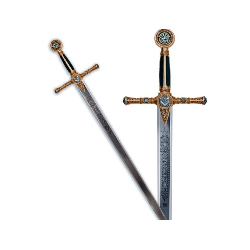 SPADA MASSONICA ORO BLU FINITURE