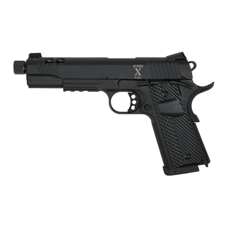 Pistola Co2 Blow Back Rudis X Acta Non Verba Black Secutor Arms