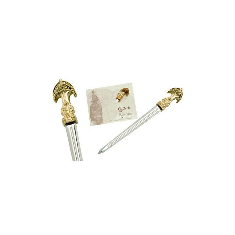 OUVRE-CARTES ÉPÉE DARIUS D’ALEXANDRE LE GRAND OR