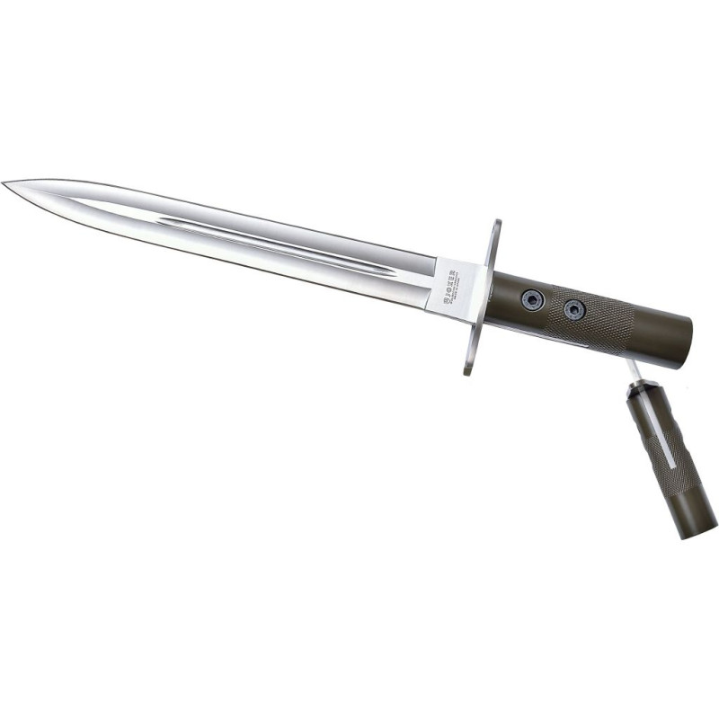 FACA DE ACABAMENTO COM CANA DE ALUMÍNIO (LANÇA) E BAINHA DE CORDURA.