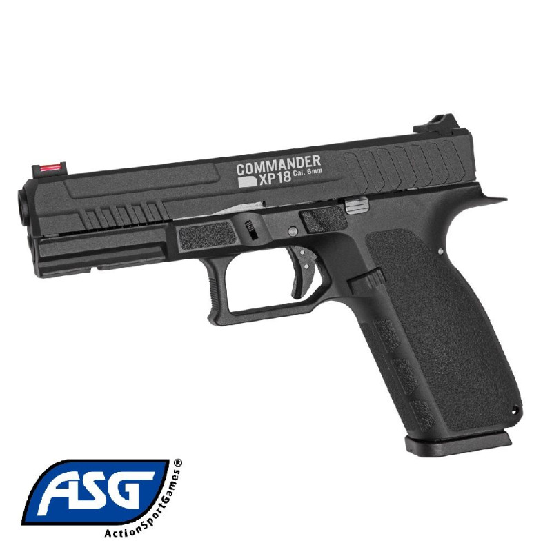 Pistola Commander XP18 ASG Preto - 6 mm Co2 - 0.9 Joules
