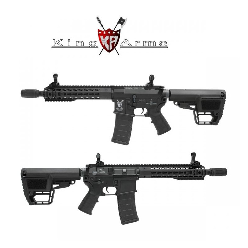 King Arms TWS M4 KeyMod CQB Pistolet-mitrailleur Noir AEG - 6mm
