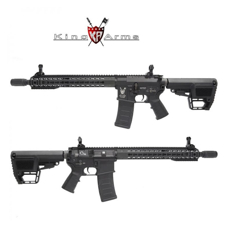 King Arms Tb M4 KeyMod Carabina Nera Fucile Mitragliatore AEG - 6mm