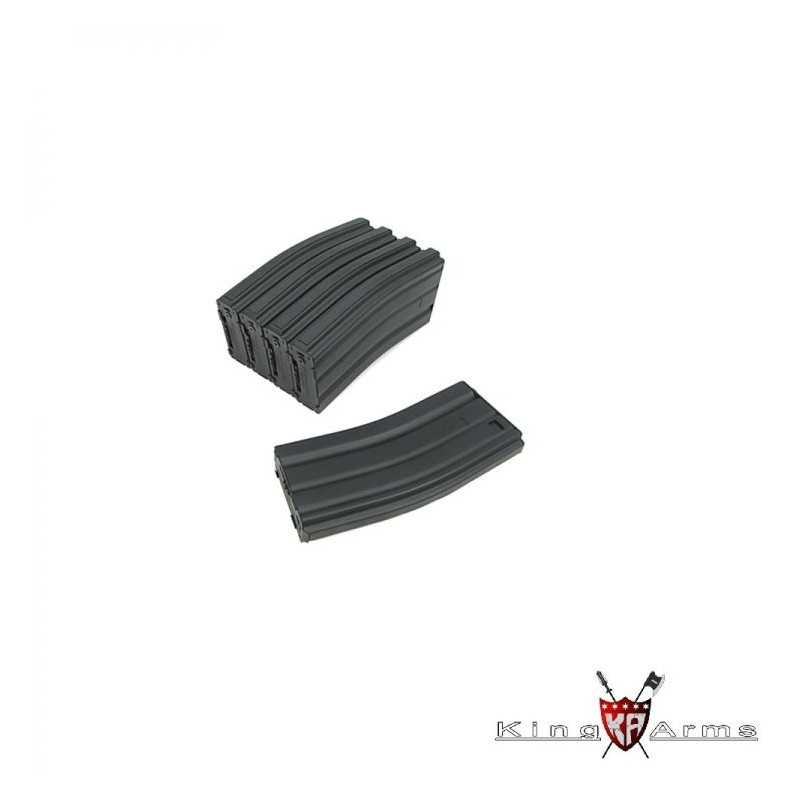 Lot de 5 chargeurs King Arms - métal Hi-cap 300 Bbs