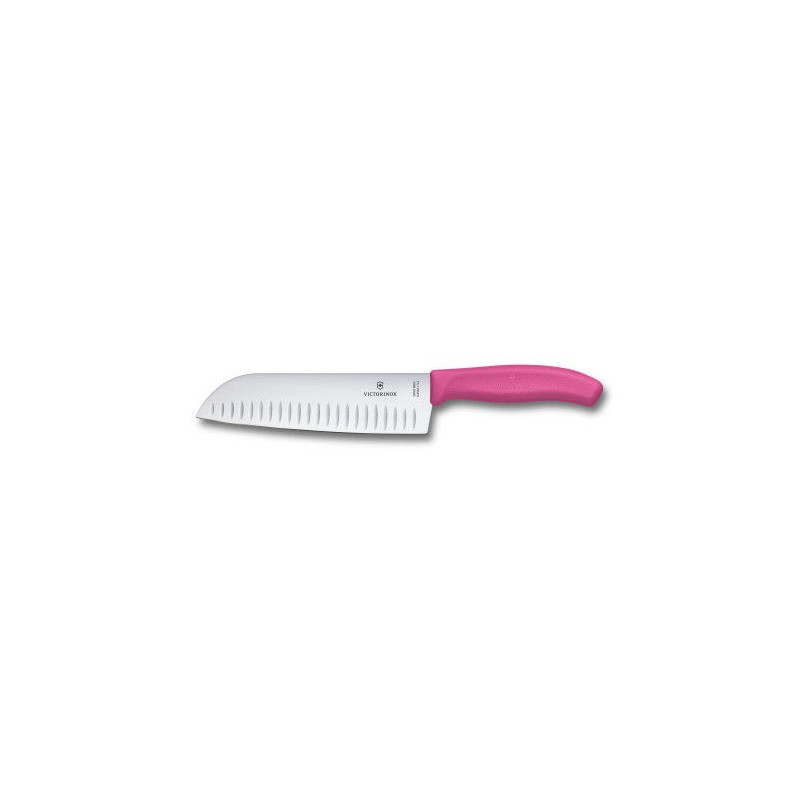 CUCHILLO SUIZO VICTORINOX SANTOKU 6.8526.17L5B ROSA