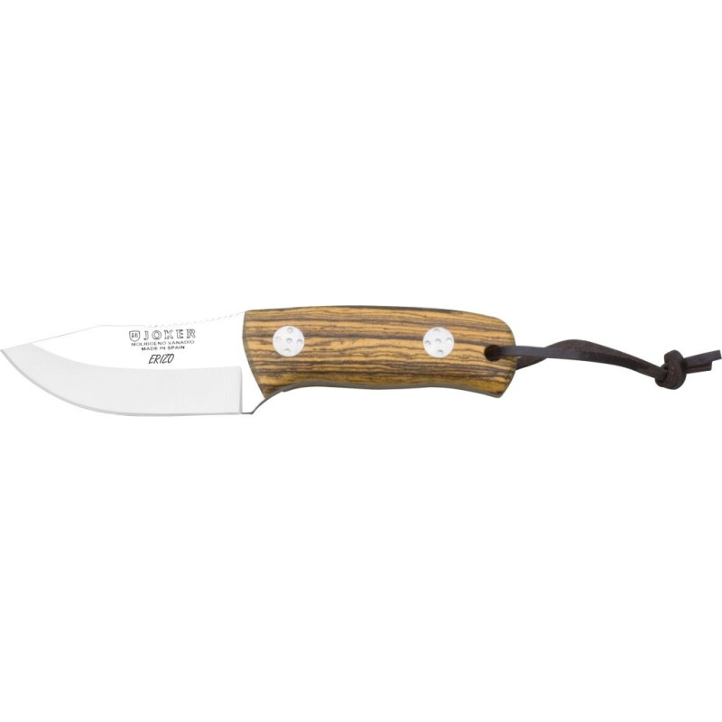 BOCOTE WOOD HANDLE 7,5 CM STAINLESS STEEL SKINNER FIXED BLADE KNIFE