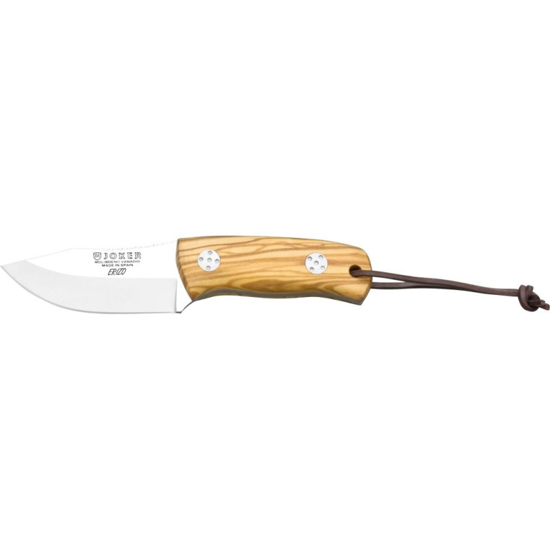 OLIVE WOOD HANDLE 7,5 CM STAINLESS STEEL SKINNER FIXED BLADE KNIFE