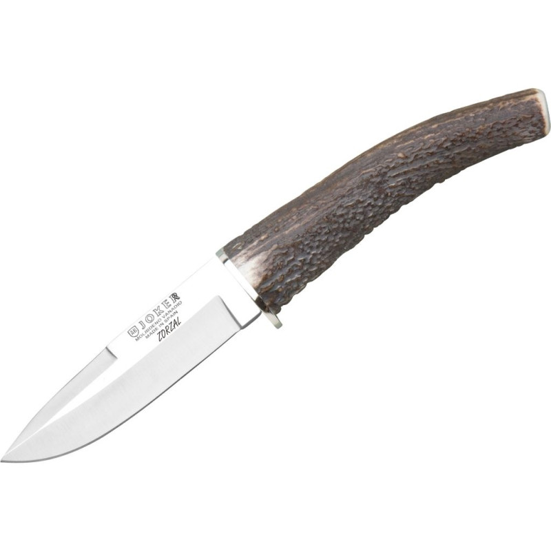 COUTEAU À DOUILLE AVEC MANCHE À POINTE DE CERF ET LAME DE 10 CM