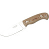 CUCHILLO DE MONTE CON CACHAS DE MICARTA MARRÓN Y H