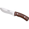 CUCHILLO DE MONTE CON CACHAS EN MADERA ROJA Y HOJA