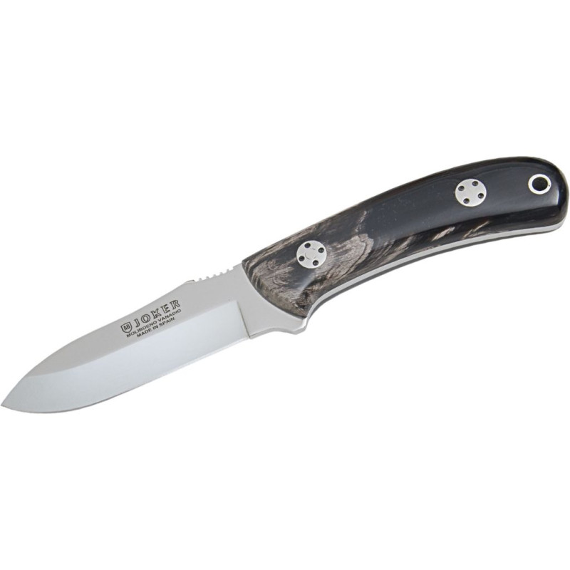 BUFFALO HORN HANDLE 9,5 CM STAINLESS STEEL SPEAR-POINT BLADE OUTDOOR KNIFE