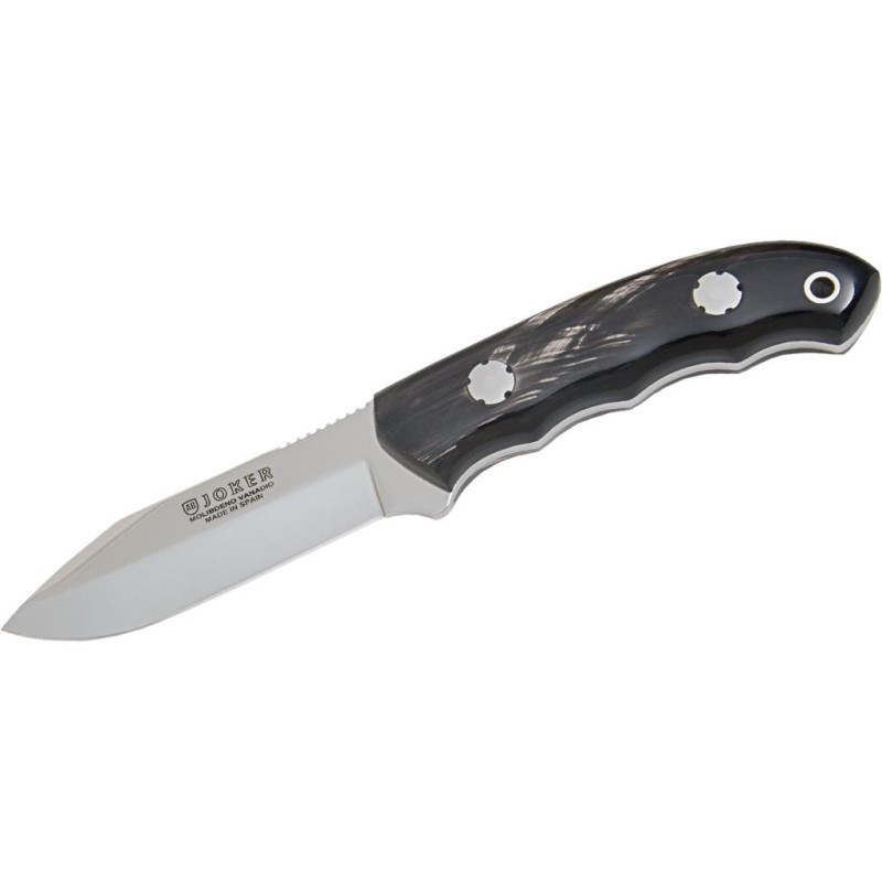 BUFFALO HORN HANDLE 9,5 CM STAINLESS STEEL SPEY-POINT BLADE OUTDOOR KNIFE