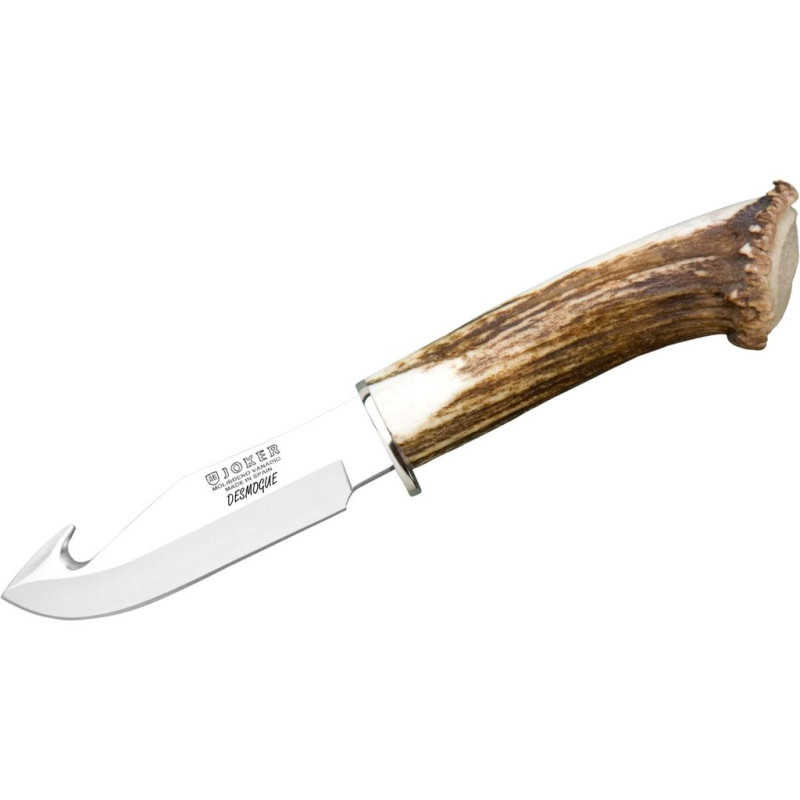 HÄUTUNGSMESSER MIT HIRSCHGRIFF UND 11 CM KLINGE AUS EDELSTAHL.