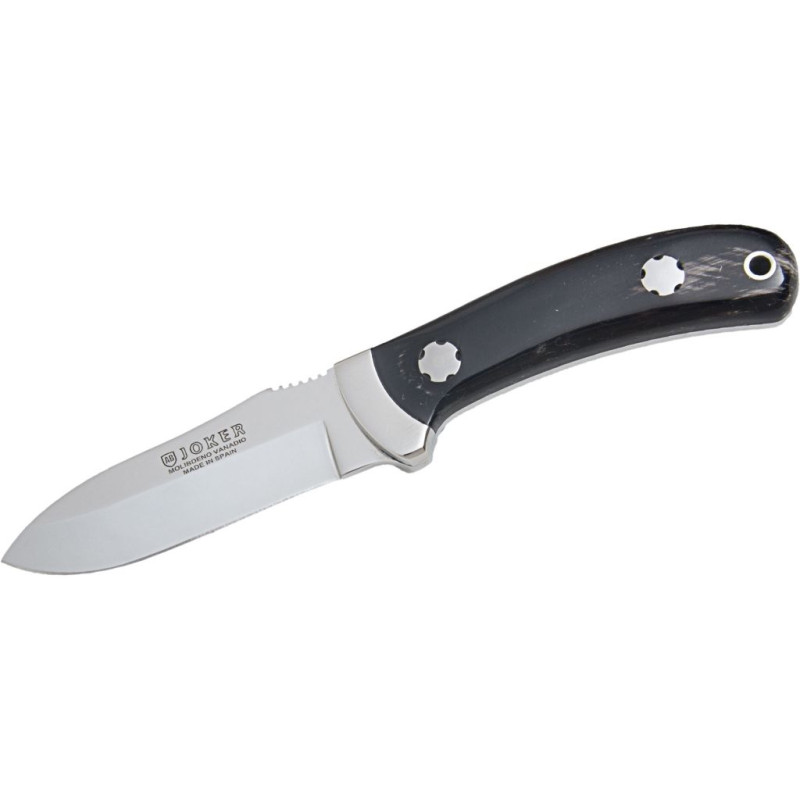 BUFFALO HORN HANDLE 9 CM STAINLESS STEEL SPEAR-POINT BLADE OUTDOOR KNIFE