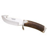 CUCHILLO DESOLLADOR CON PUÑO DE CIERVO Y HOJA INOX