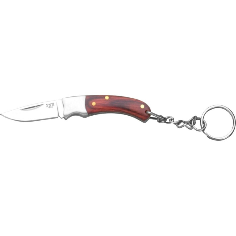 PORTE-CLÉS EN BOIS ROUGE LAME DE COUTEAU 3,5 CM