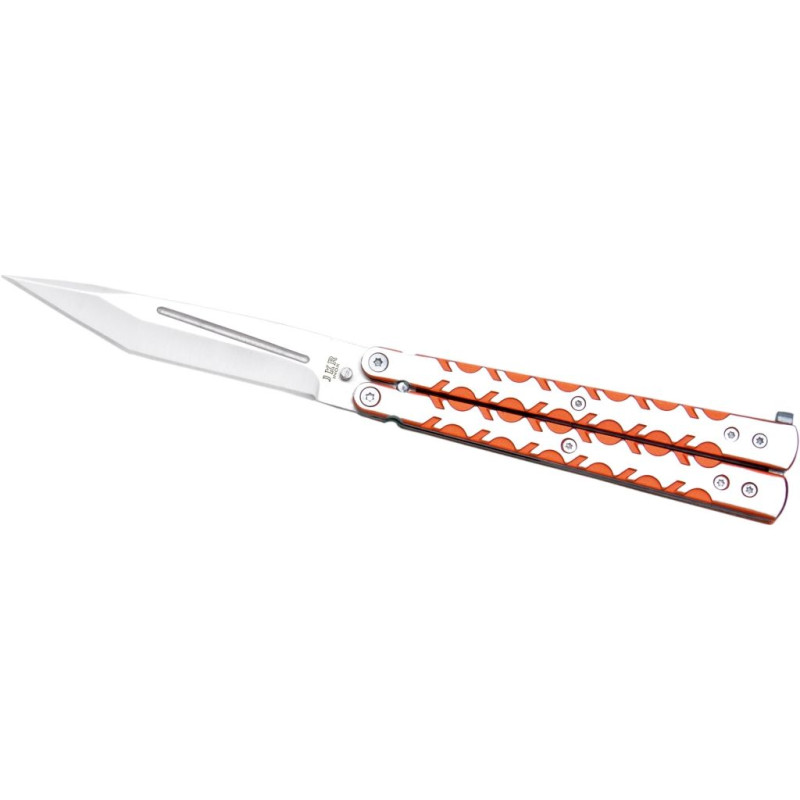 ALUMINIUM HANDLE 10 CM STAINLESS STEEL BLADE BUTTERFLY KNIFE