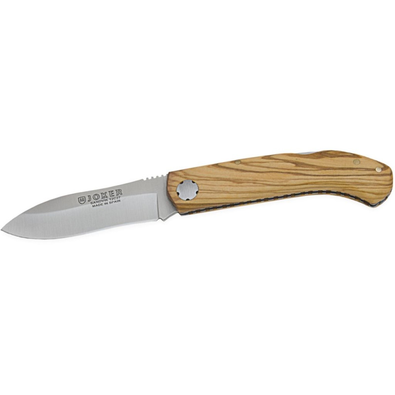 OLIVE WOOD 8 CM LOCK BACK FOLDING KNIFE STAINLESS STEEL BLADE