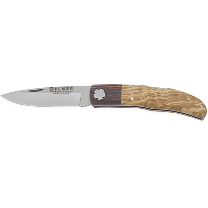 OLIVE WOOD FOLDING POCKET KNIFE 8 CM STAINLESS STEEL BLADE LENGTH AND ROSEWOOD BOLSTER