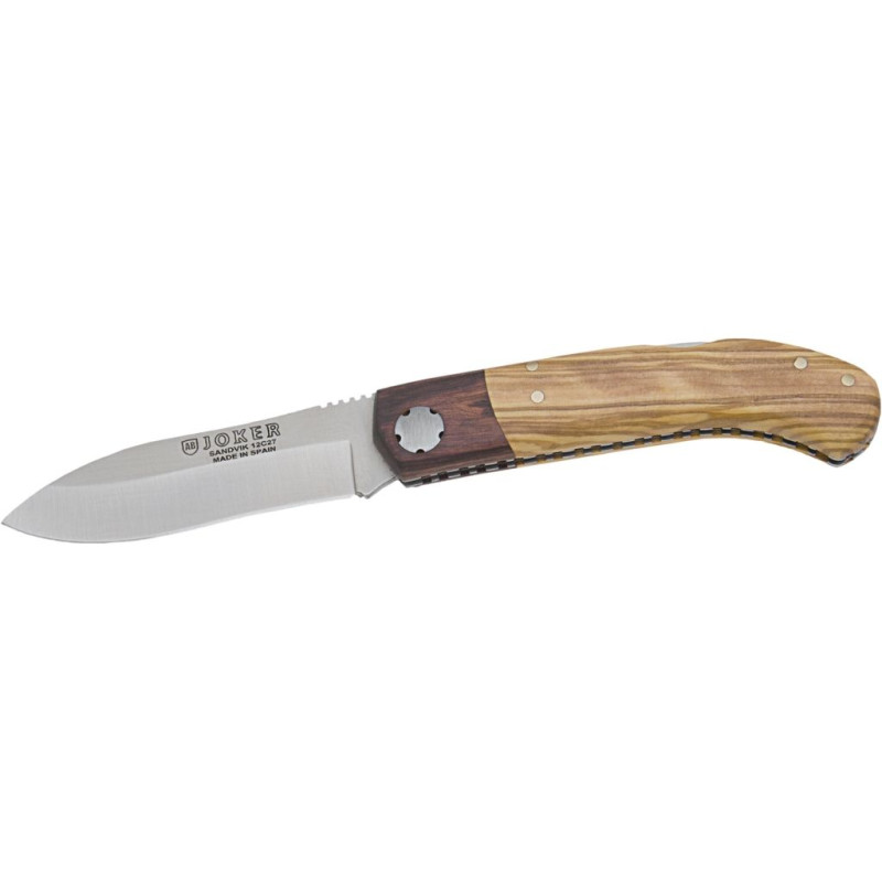 OLIVE WOOD 8 CM LOCK BACK FOLDING POCKET KNIFE ROSEWOOD BOLSTER STAINLESS STEEL BLADE