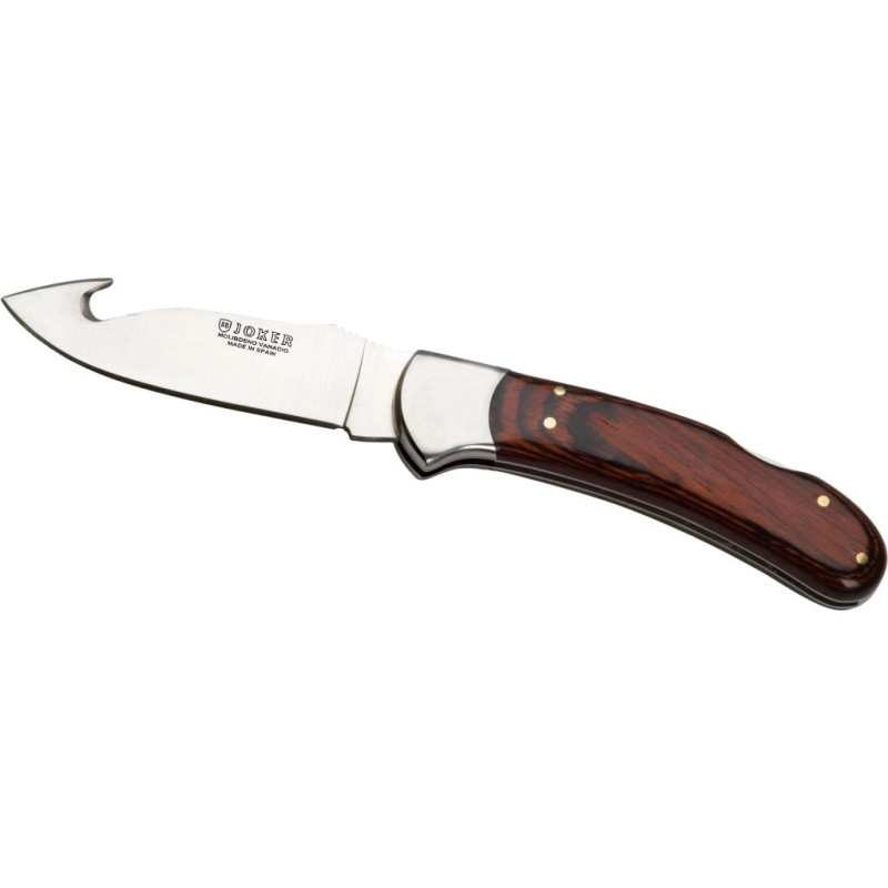 SKINNER FOLDING KNIFE WITH RED WOOD HANDLE SS BOLSTER AND BLADE LENGTH 9 CM