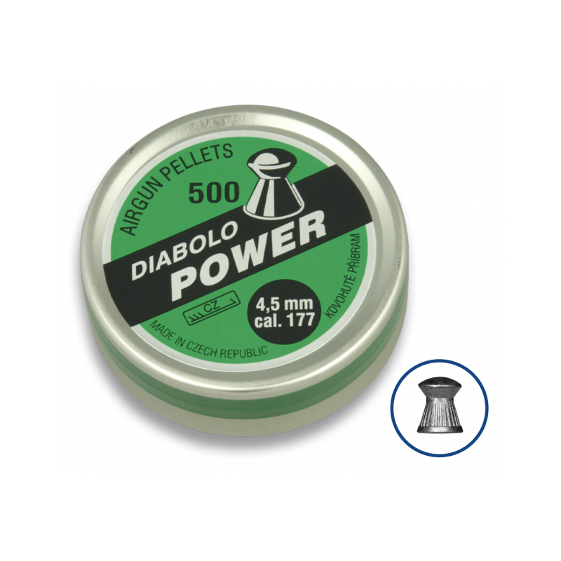 DIABOLO POWER Pellets Kaliber 4,5 mm (500)