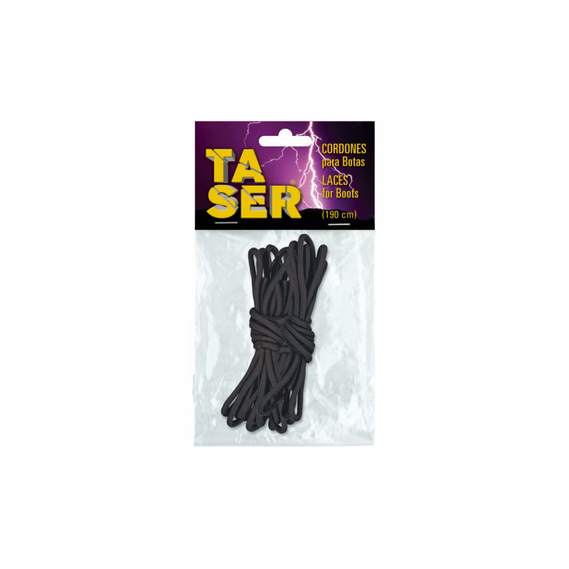 Set boot laces TASER Black 190 cm