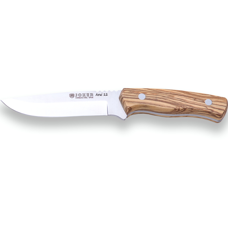 CANIVETE JOKER AURI 12 CM COM LÂMINA DE AÇO INOXIDÁVEL 420 E ESCAMAS DE MADEIRA DE OLIVEIRA