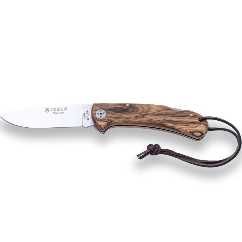 BOCOTE WOOD SCALES 9 CM SS BLADE LENGTH COKER HUNTING FOLDING KNIFE